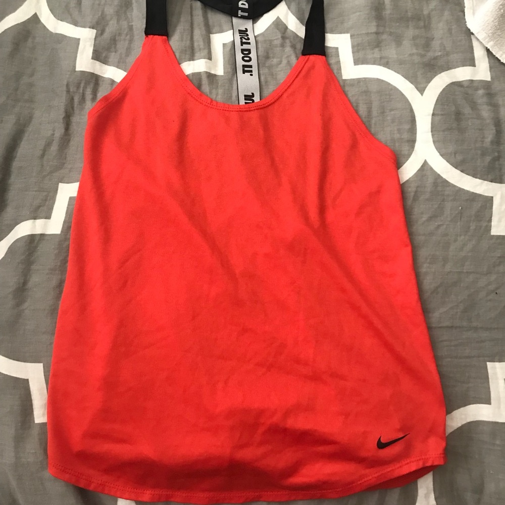 Nike red workout top